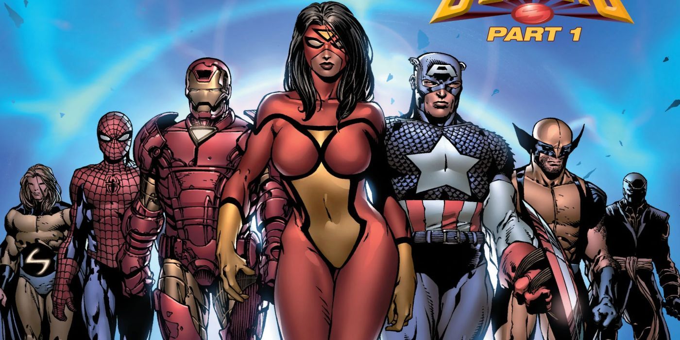 Spider-Man, Iron Man, Spider-Woman, Captain America, Wolverine, and the New Avengers in Marvel Comics