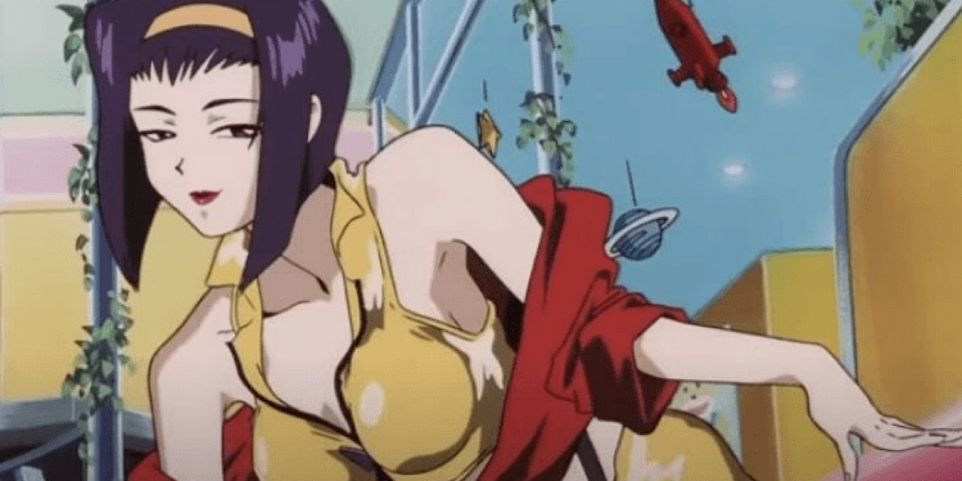 Faye Valentine looking seductive in Cowboy Bebop.