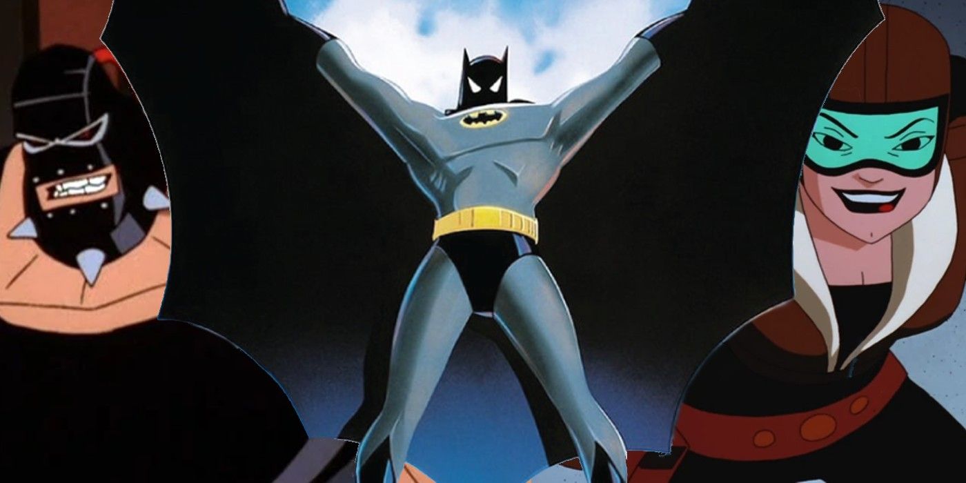 Batman Animated Characters Bane, Batman, and Roxy Rocket