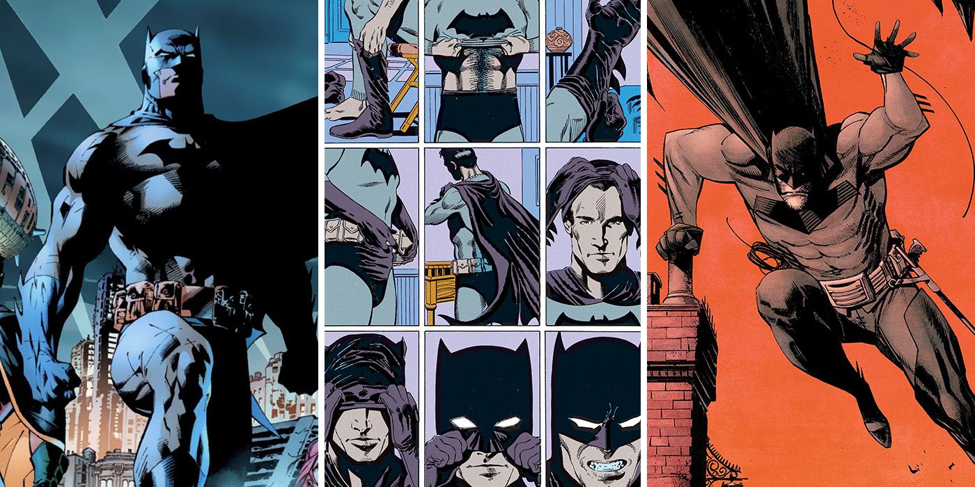 Batman dons versions of the Batsuit