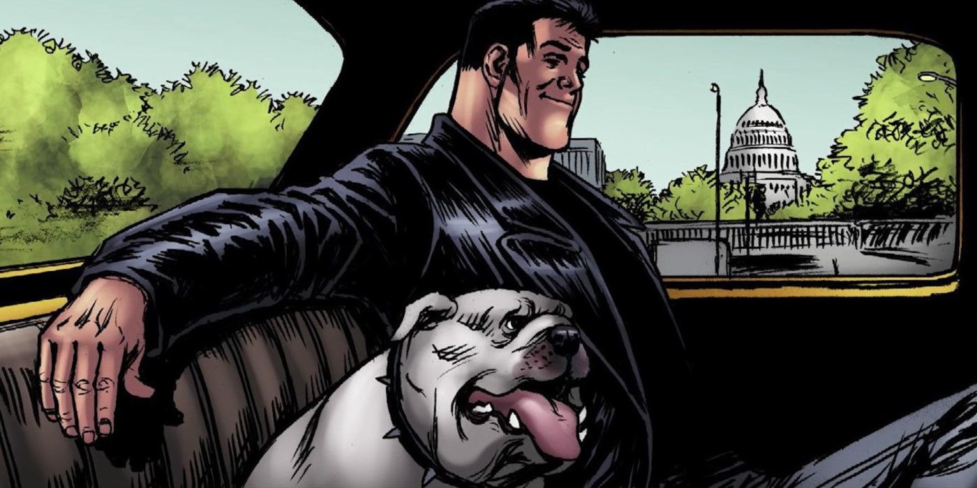 Billy Butcher and his dog Terror from The Boys comic.