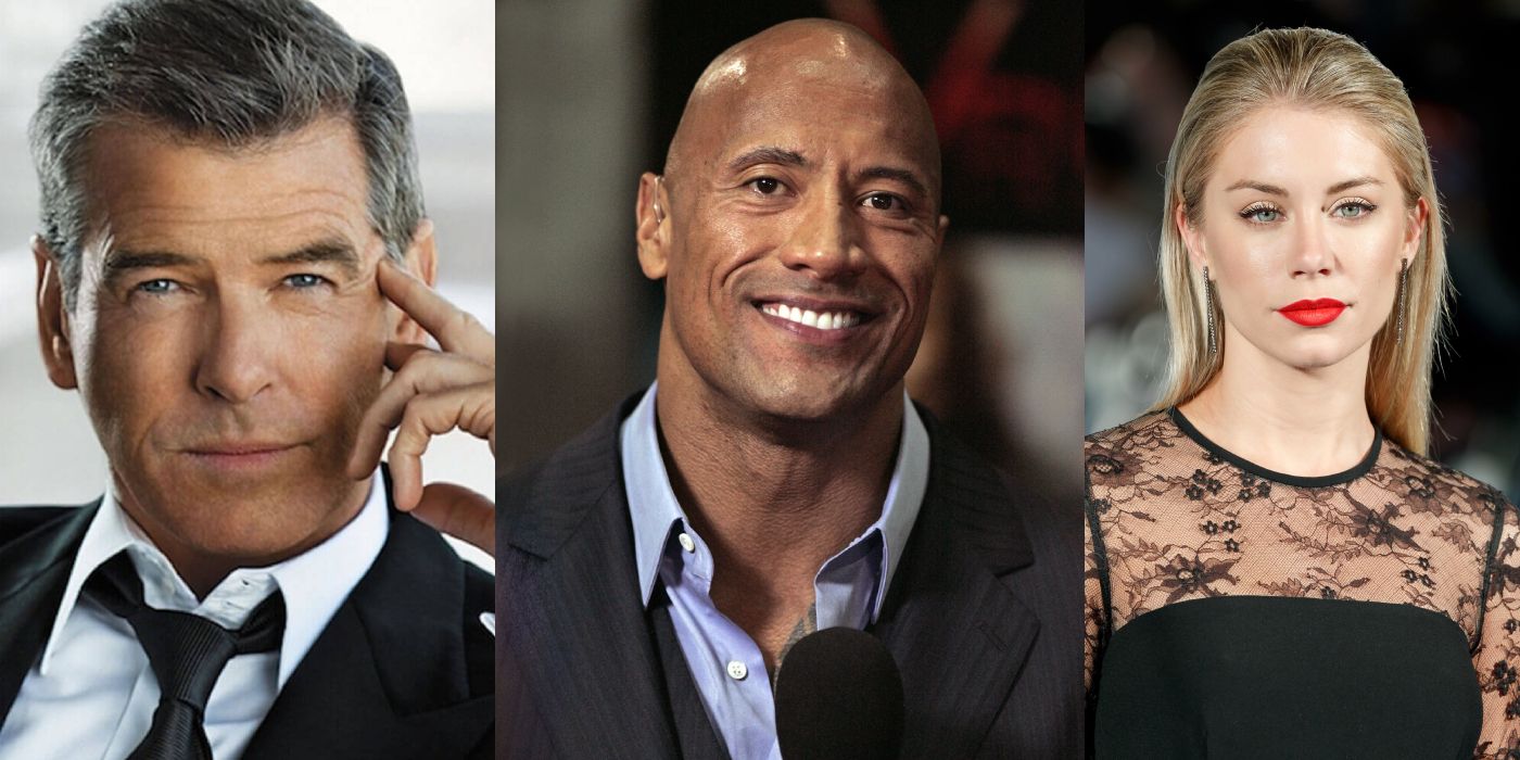 Pierce Brosnan, Dwayne Johnson, Jennifer Holland