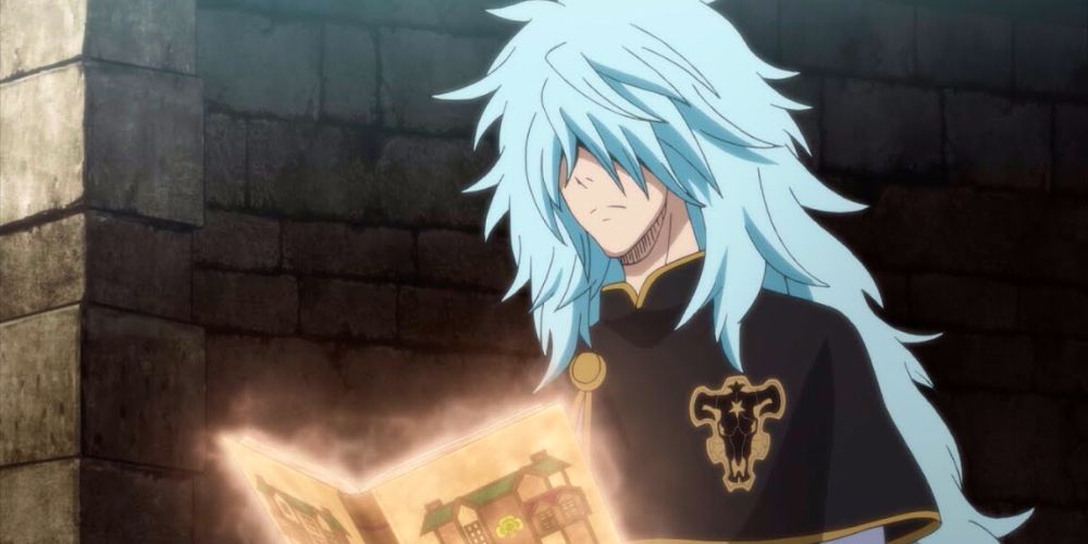 Black Bulls Henry with his magic book in Black Clover