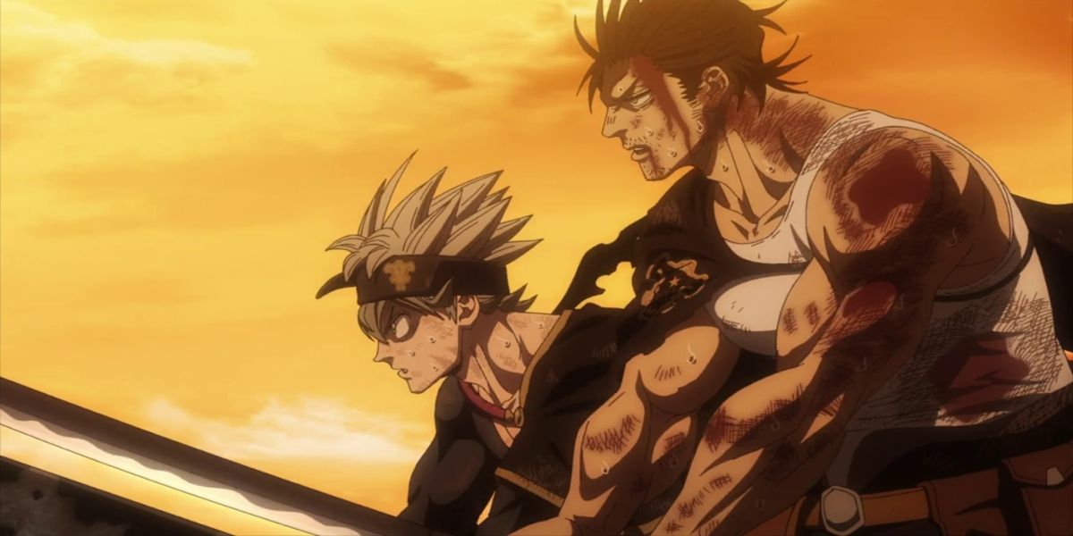 Asta and Yami wounded and still fighting in Black Clover Anime