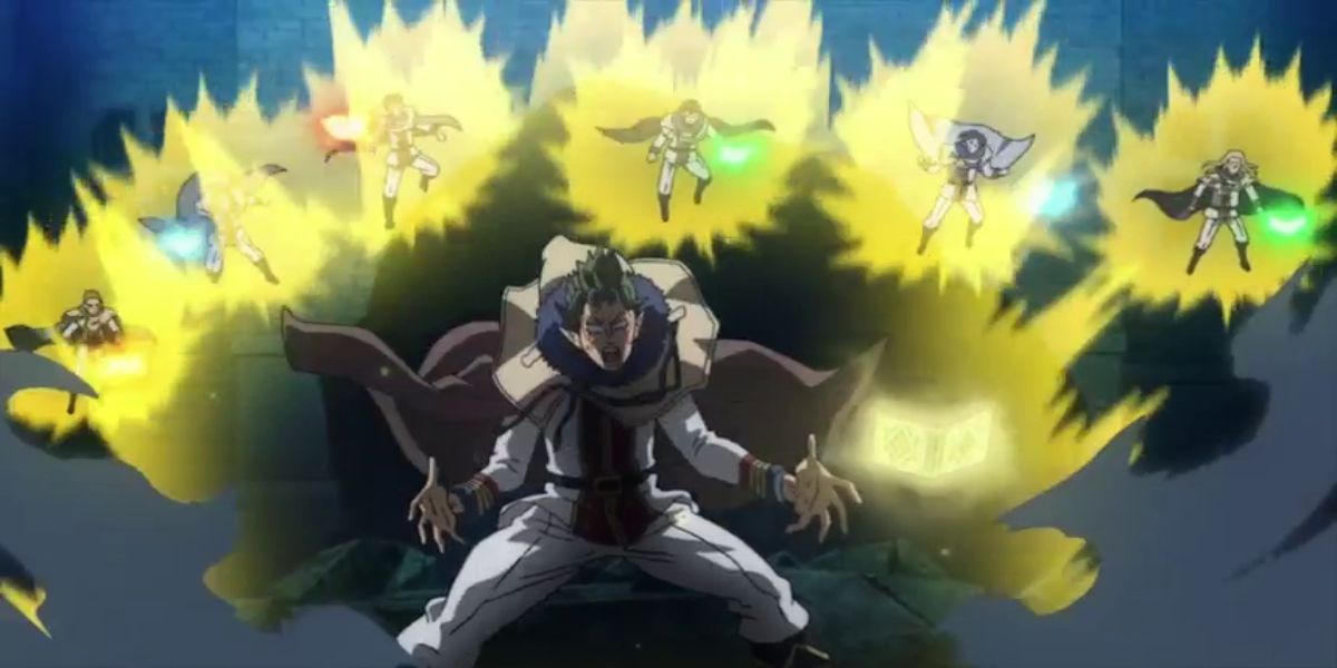 Black Clover - Magic knights possessed by elves and glowing yellow