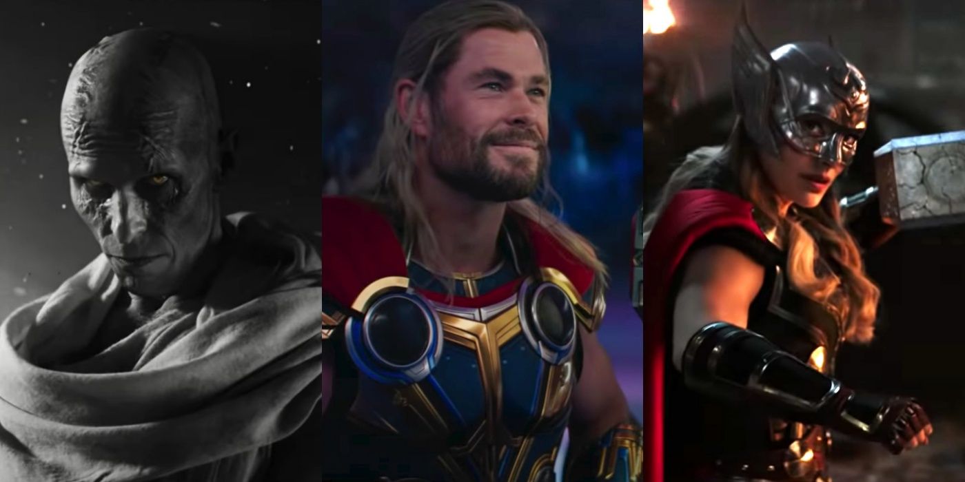 Thor Love And Thunder, Christian Bale, Gorr, Chris Hemsworth, Natalie Portman