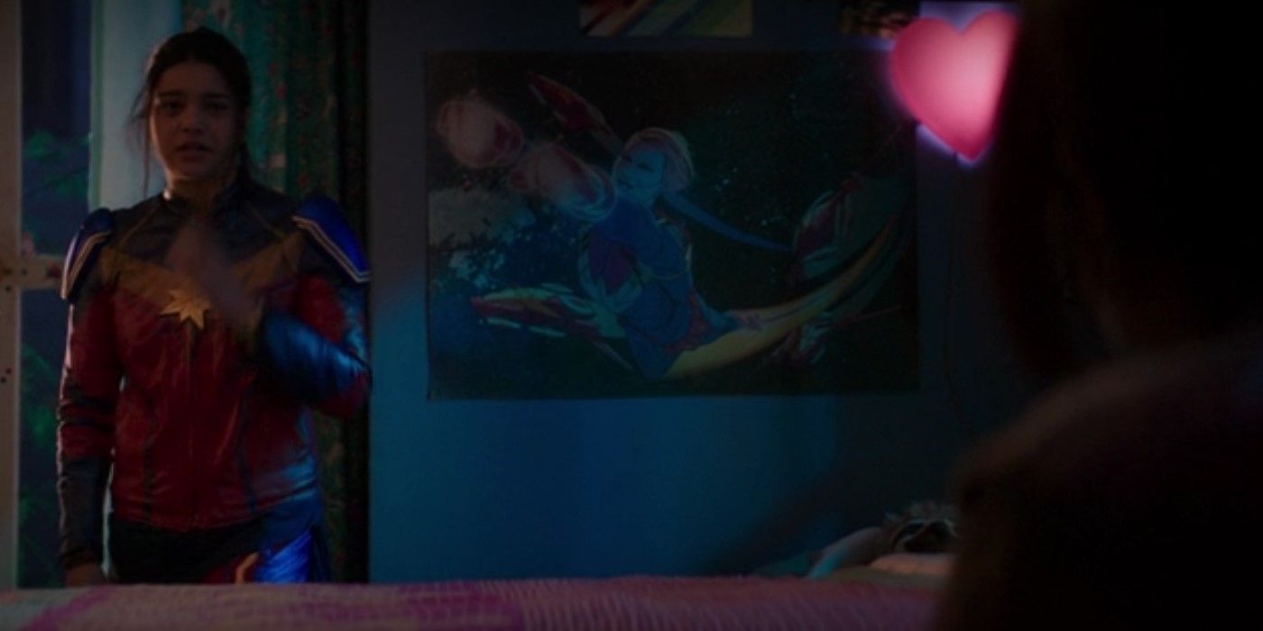 Captain Marvel posters in Ms. Marvel