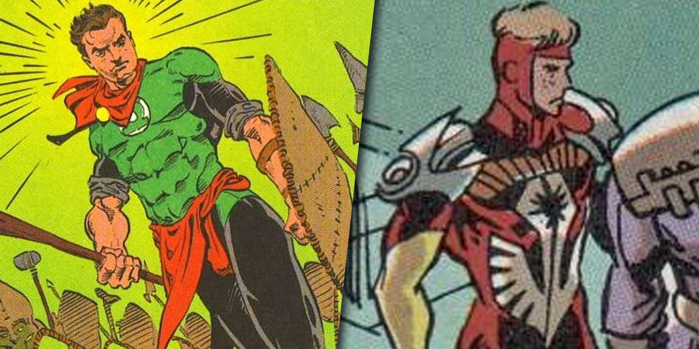 Charlie Vicker as a Green Lantern and a Darkstar split image