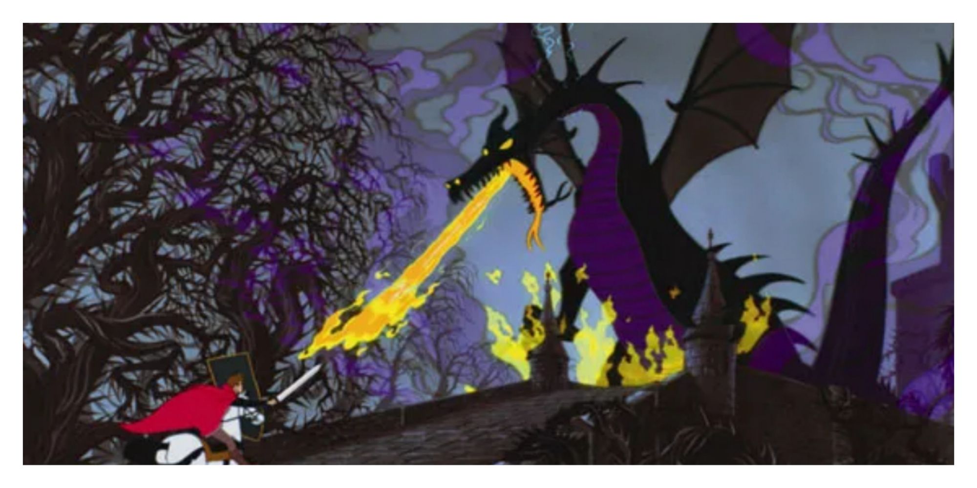 Prince Phillip kills Maleficent as a dragon