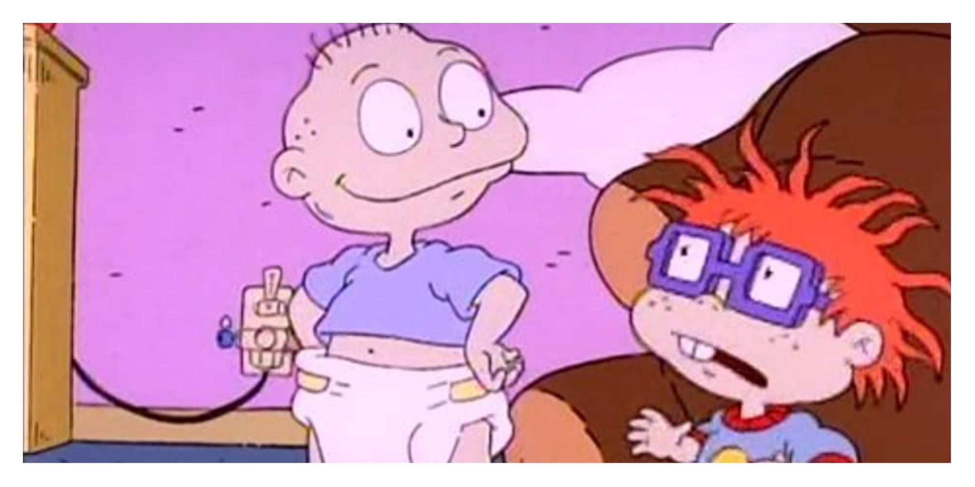 Tommy and Chuckie in the Rugrats Episode the Odd Couple