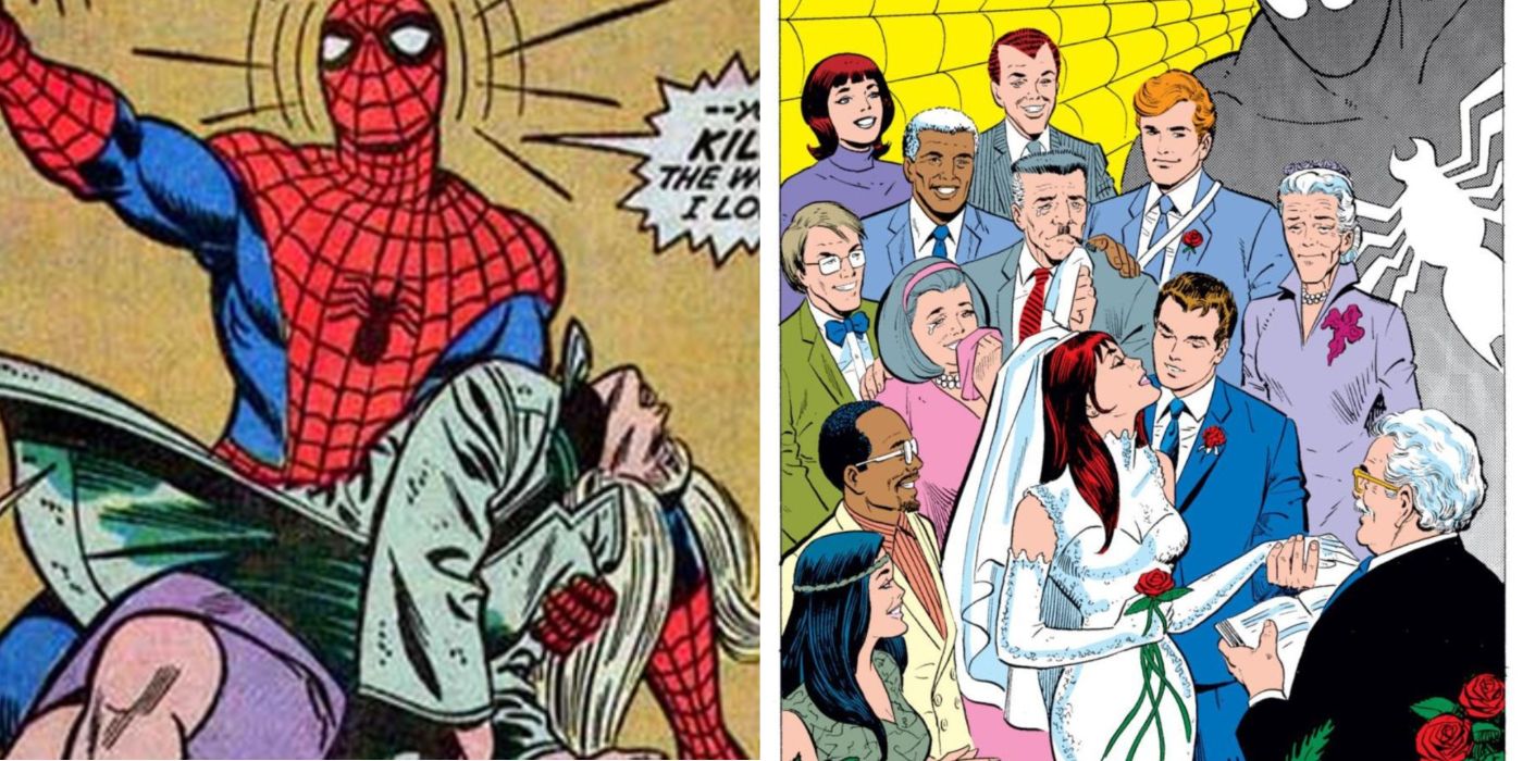 Death of Gwen Stacy and Peter Marrying Mary Jane