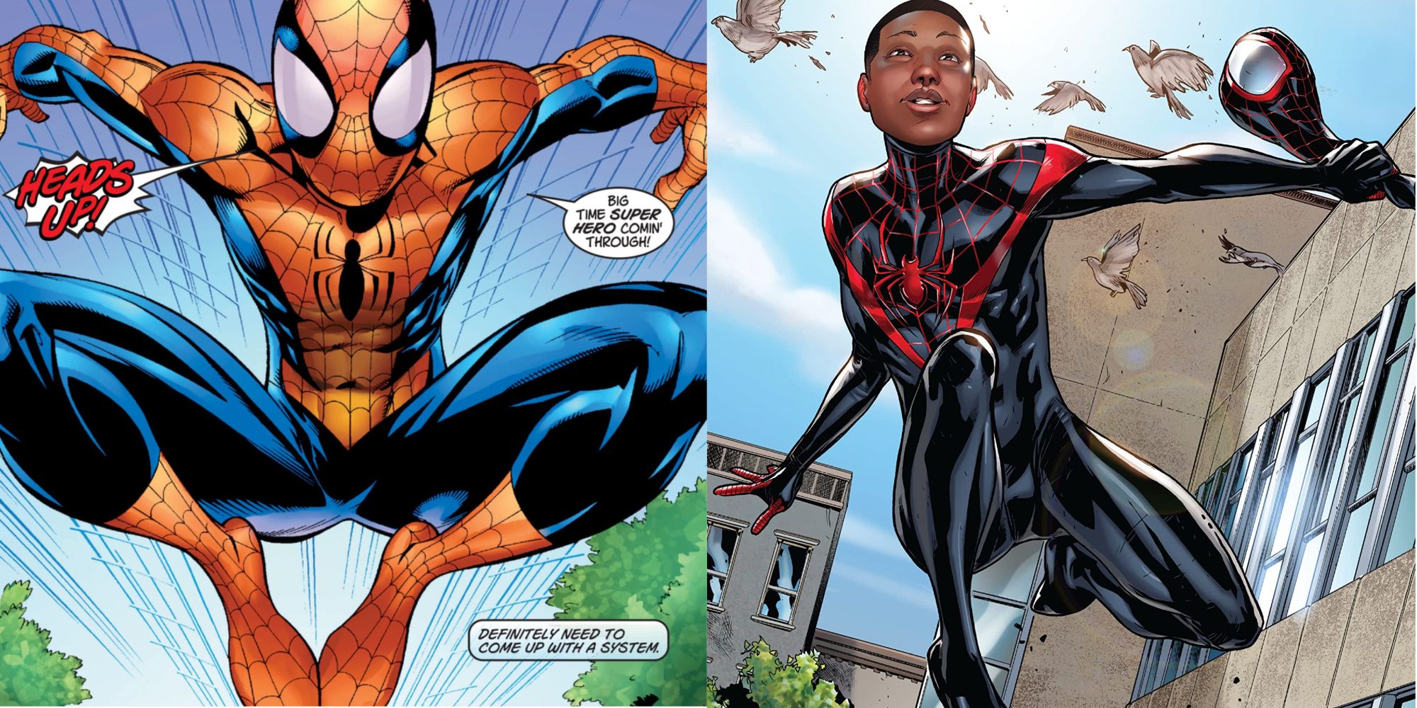 Peter Parker and Miles Morales