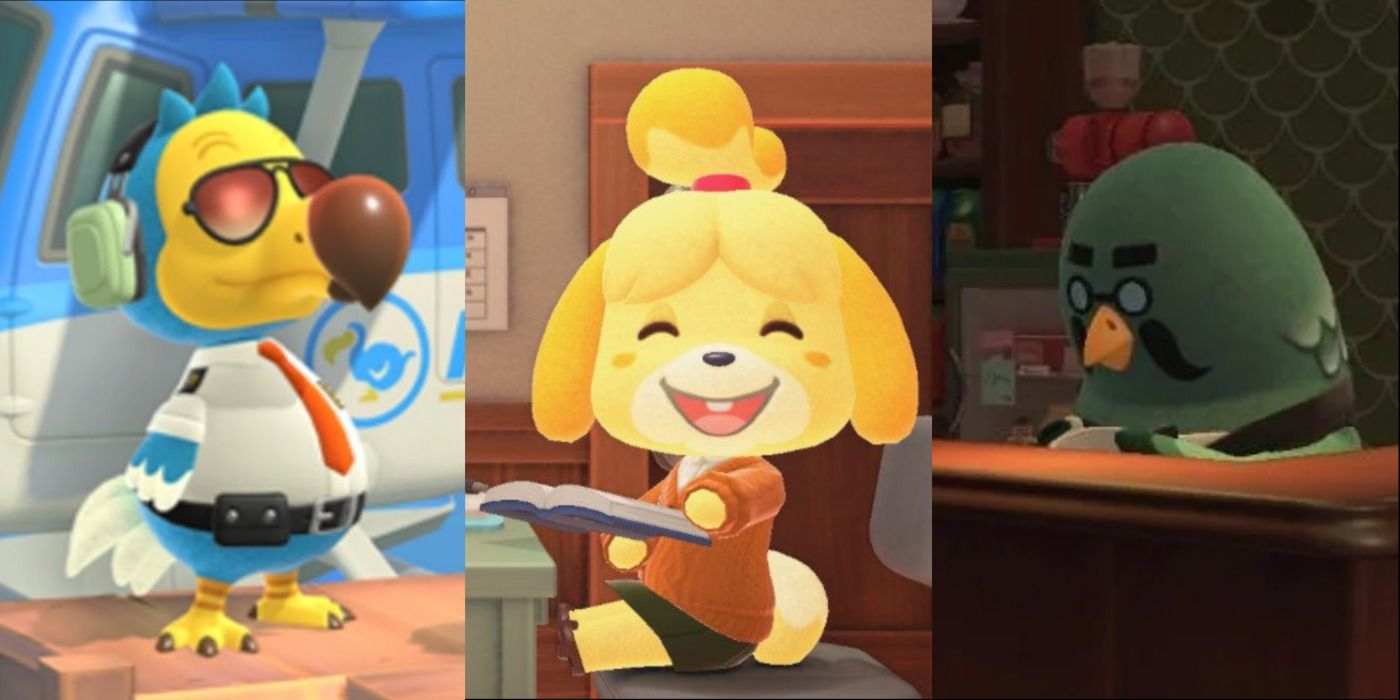 Wilbur, Isabelle, and Brewster from Animal Crossing: New Horizons