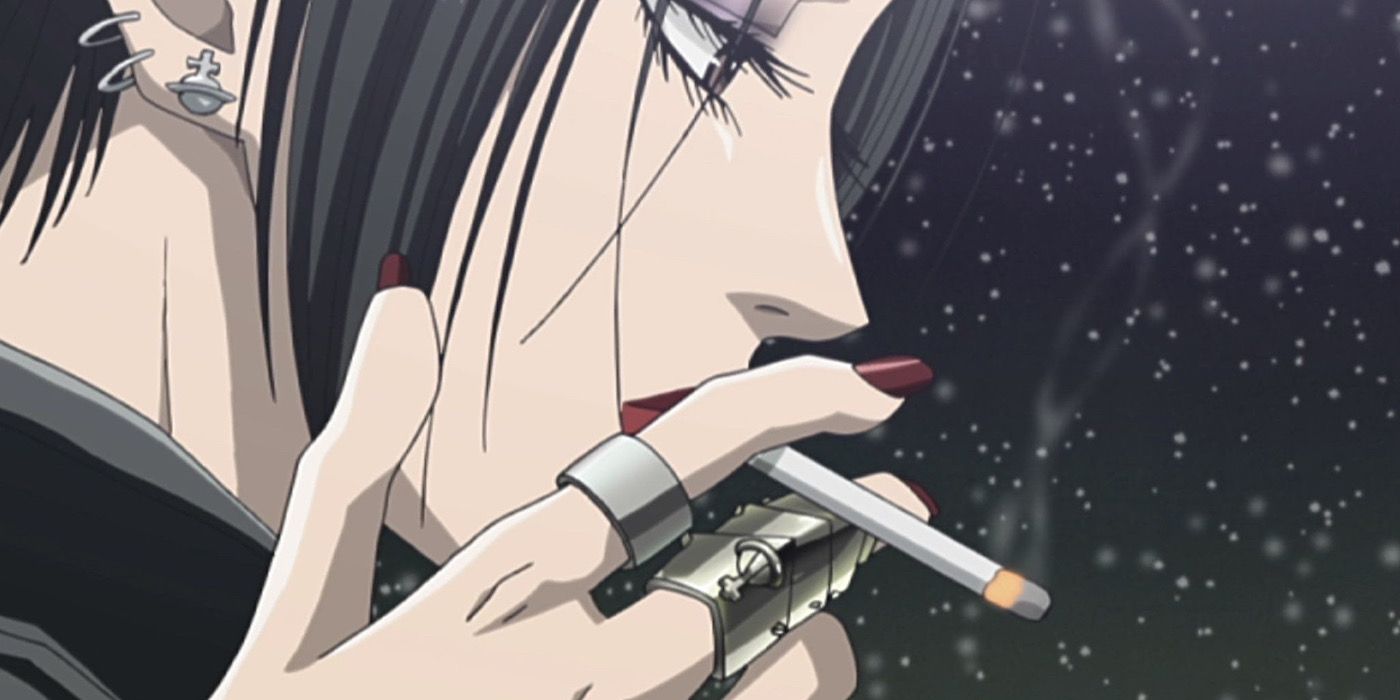Nana Osaki smoking a cigarette in Nana.