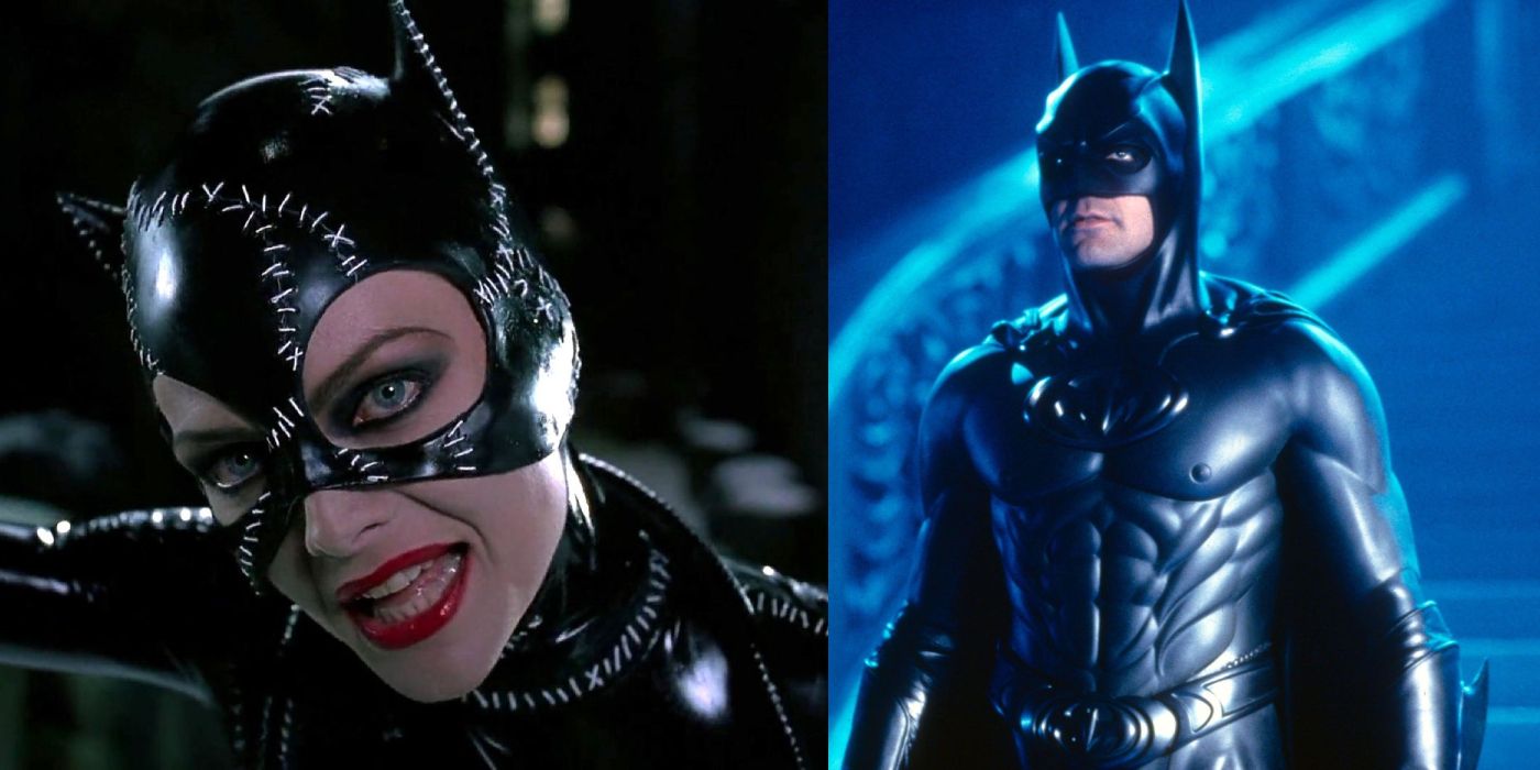 Catwoman (Michelle Pfieffer) and Batman (George Clooney)