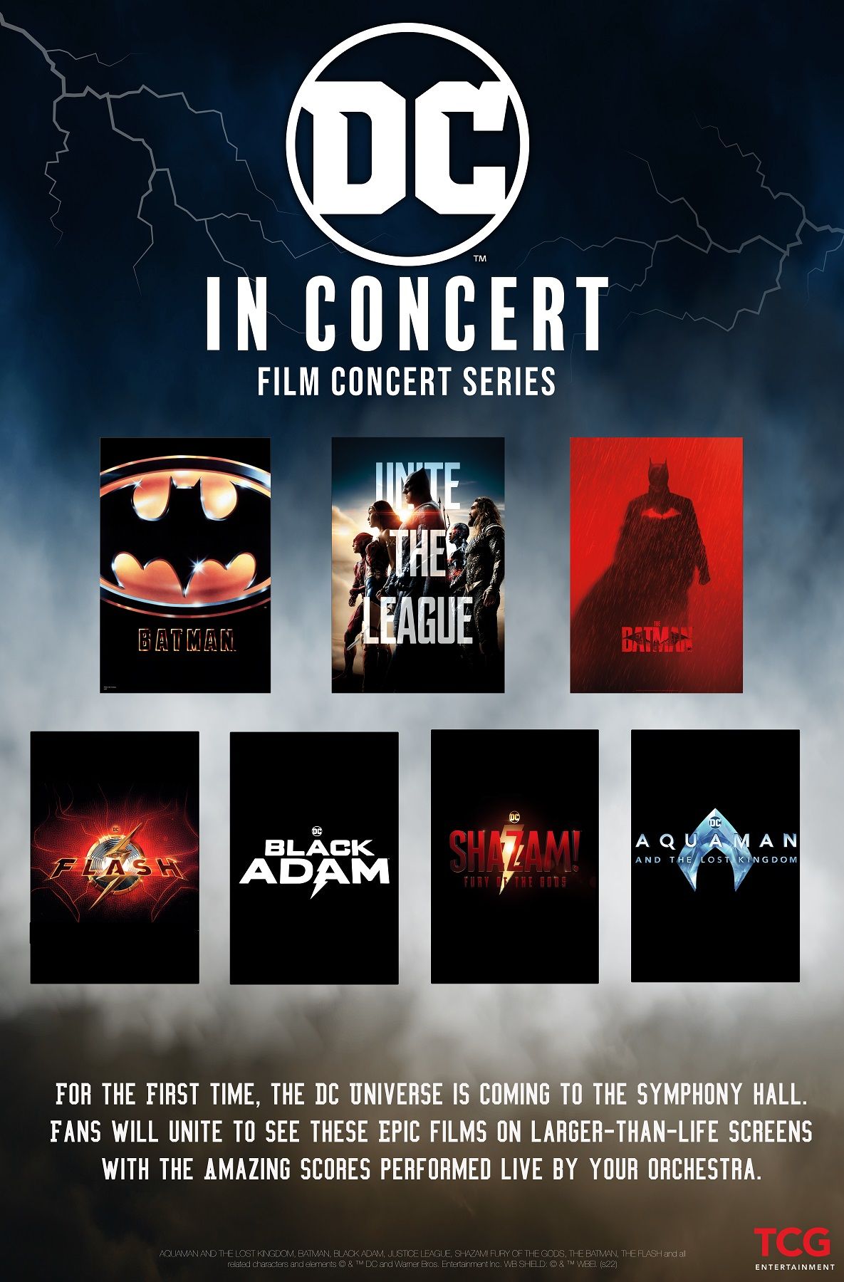 DC IN CONCERT film concert series poster
