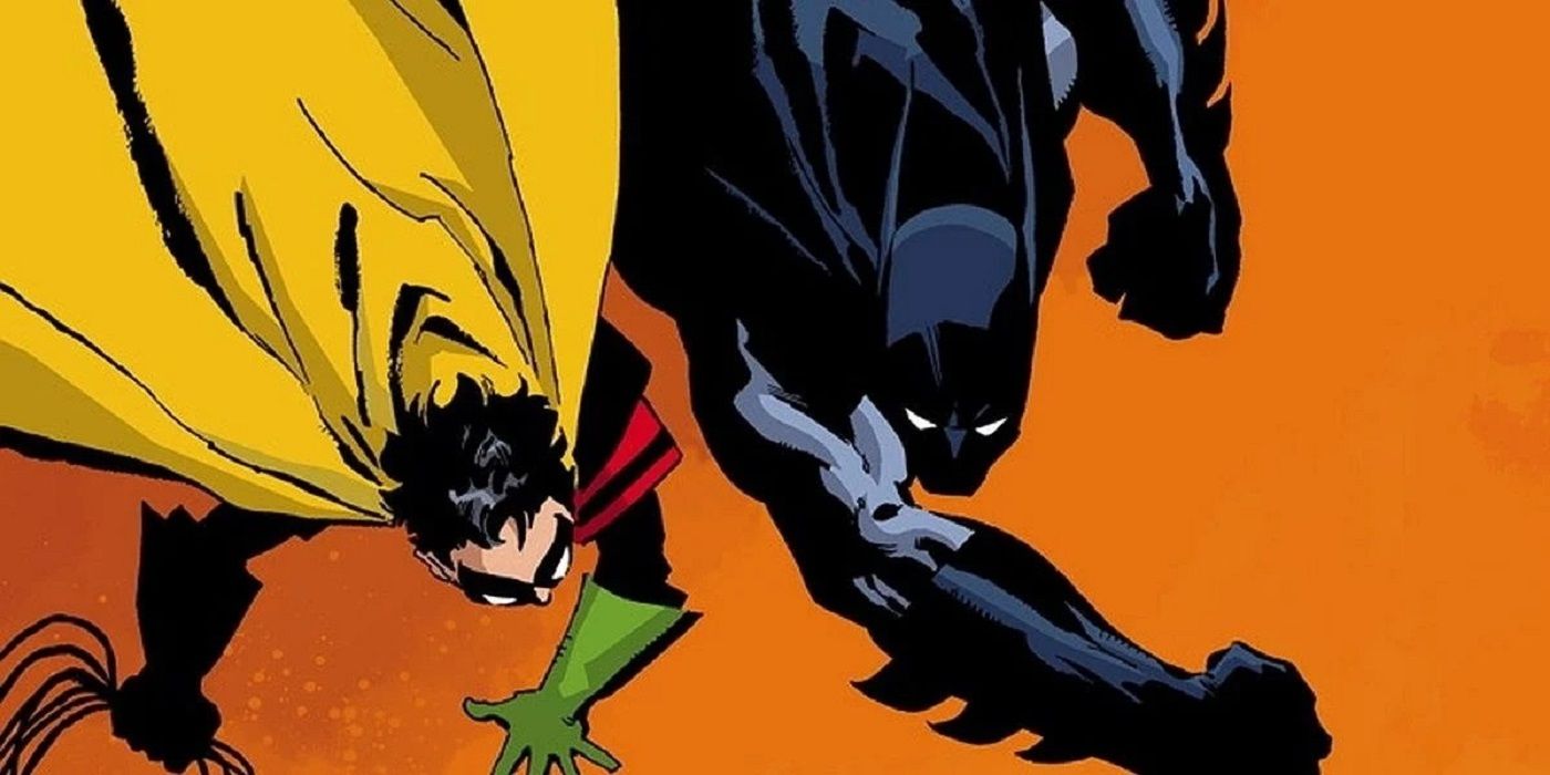 Batman and Robin crawling side by side 
