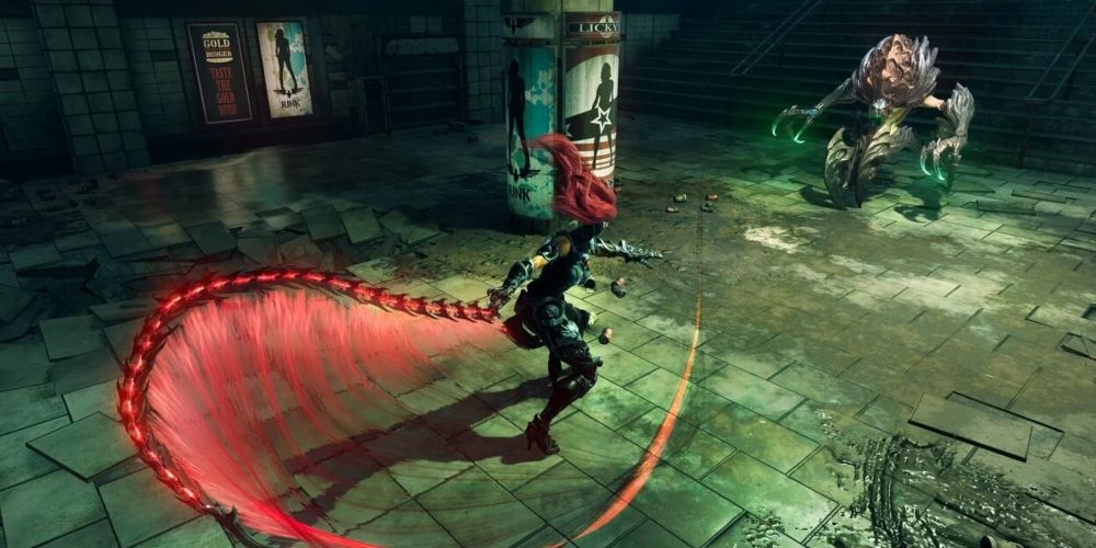 A fight in a subway station in Darksiders III game
