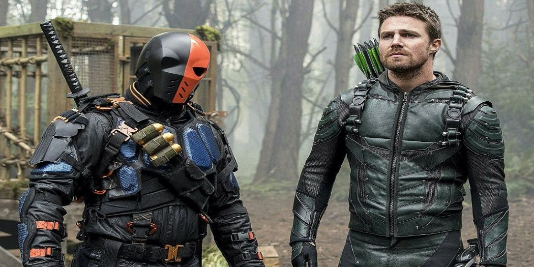 Deathstroke and Green Arrow from Arrow