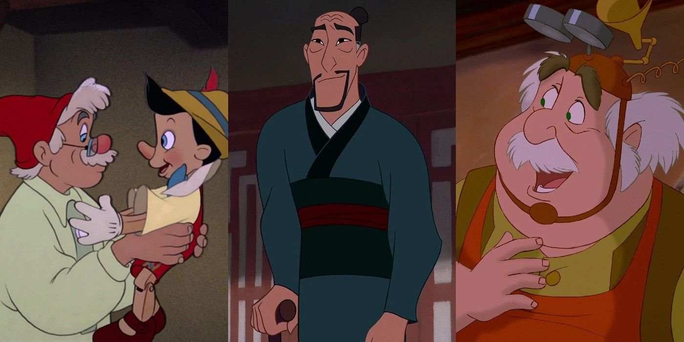 Disney Pinocchio Mulan Beauty and the Beast Geppetto Fa Zhu Maurice