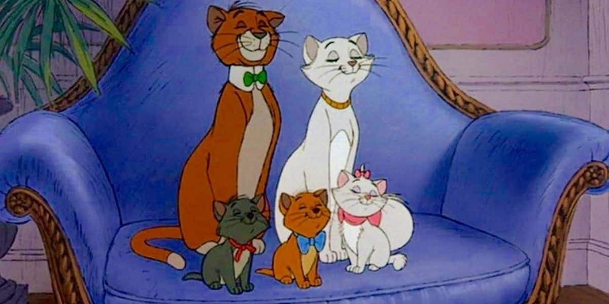 The Aristocats' Duchess, Marie, Berlioz, Tooloose, and Thomas O'Malley