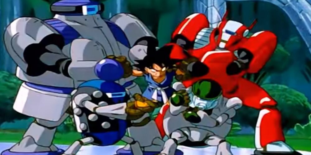 Sigma Force Machine mutants capture Goku in Dragon Ball GT.