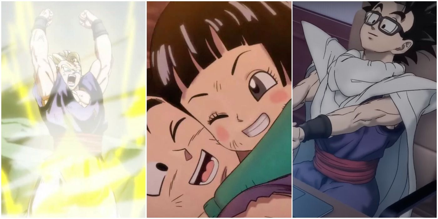 A split image of various version of Gohan from Dragon Ball