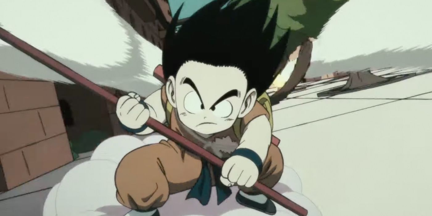 Young Goku in DBS Super Hero's opening scene