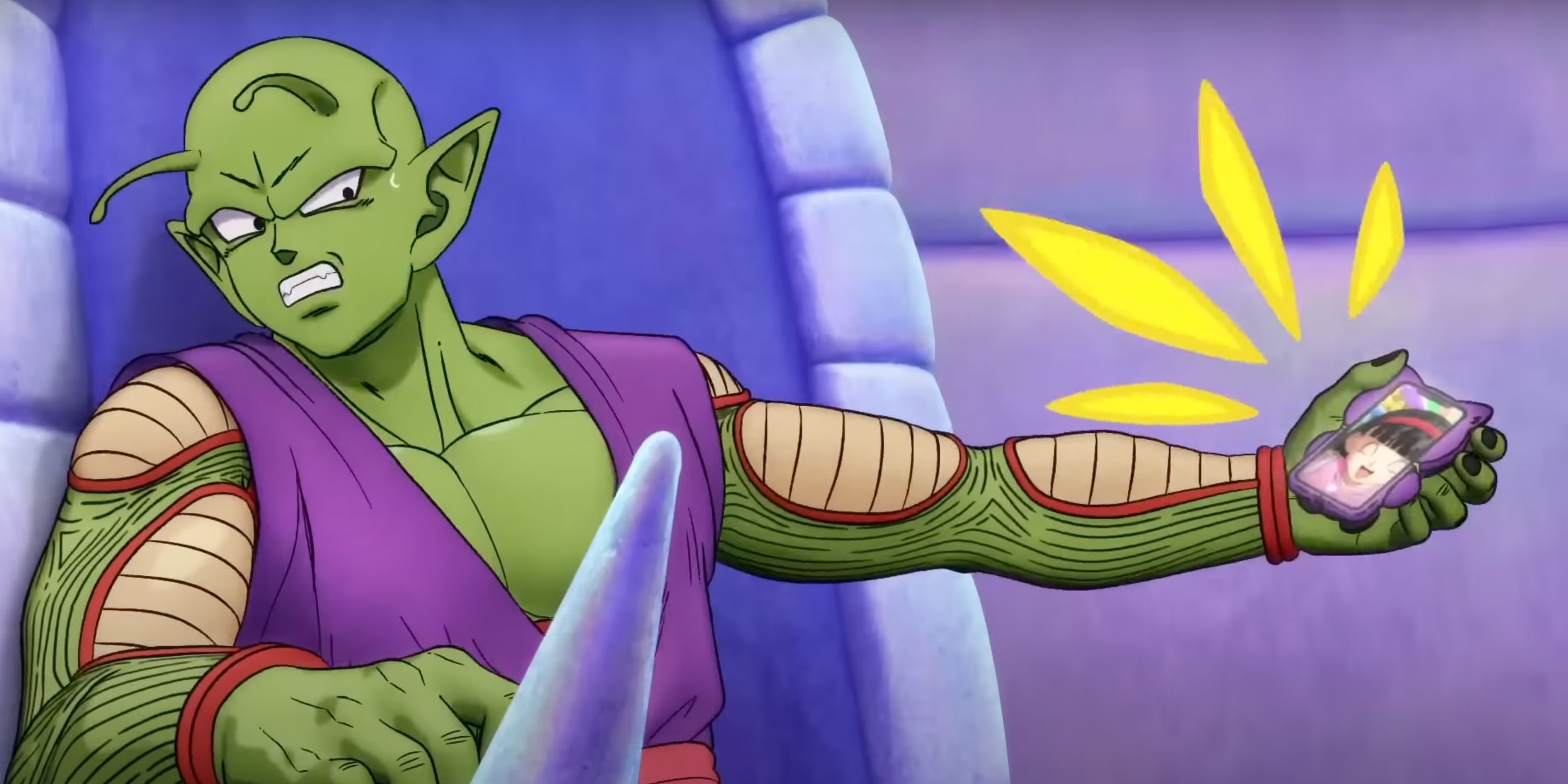 Piccolo gets annoyed over cell phone call in Dragon Ball Super Super Hero