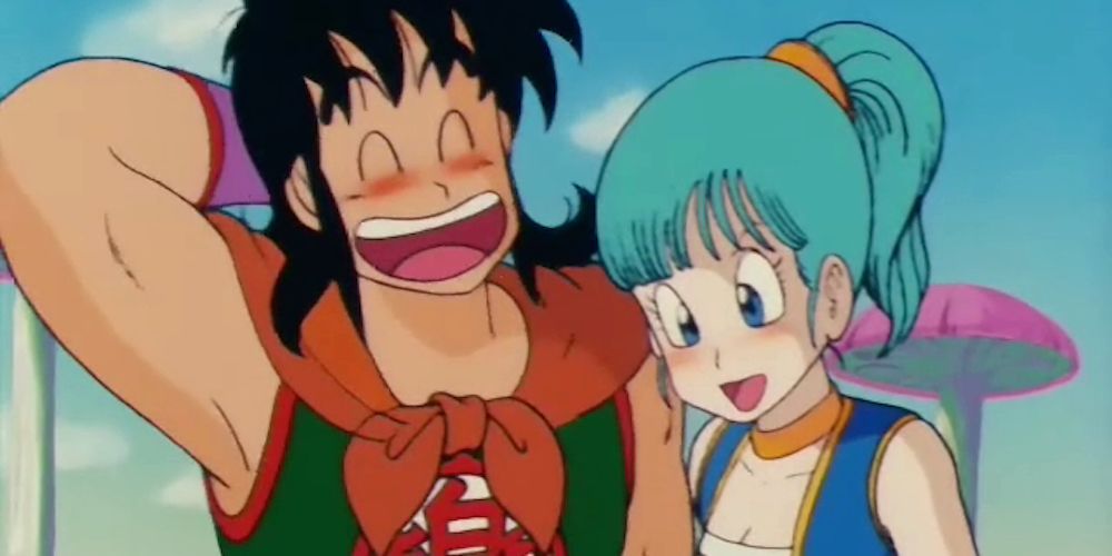 Teen Bulma and Yamcha flirt together in the original Dragon Ball