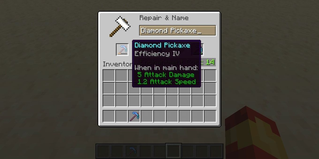 Efficiency Pickaxe In Minecraft