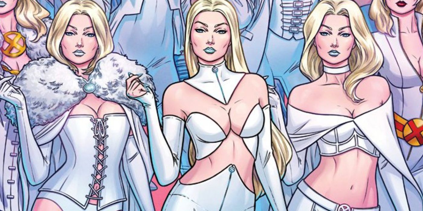 Emma Frost's costumes from the comics