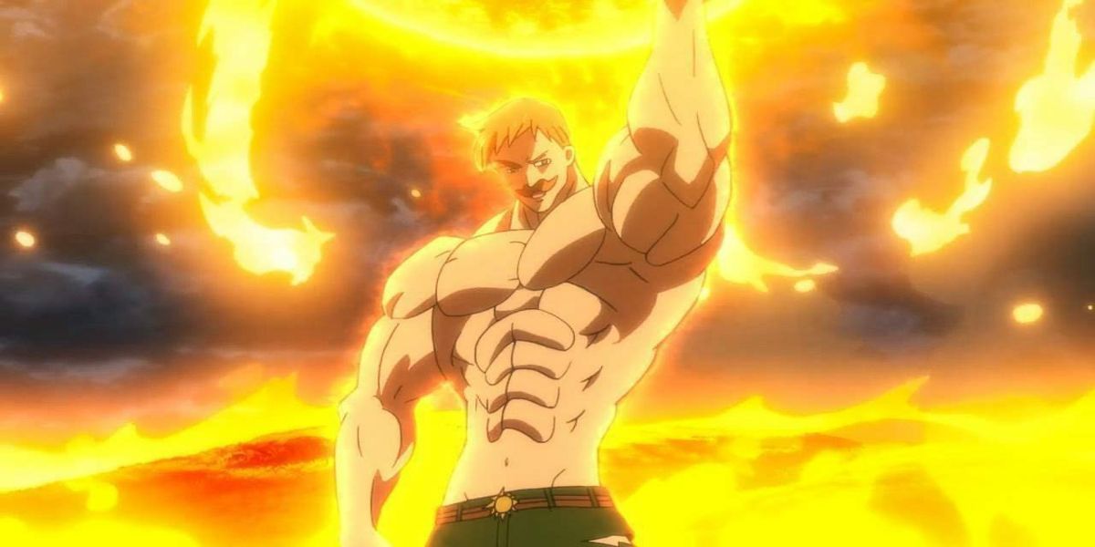 Escanor wielding the power of Sunshine in The Seven Deadly Sins.