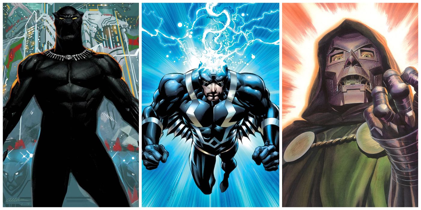 Fantastic Four Debut Characters Black Panther, Black Bolt, and Doctor Doom