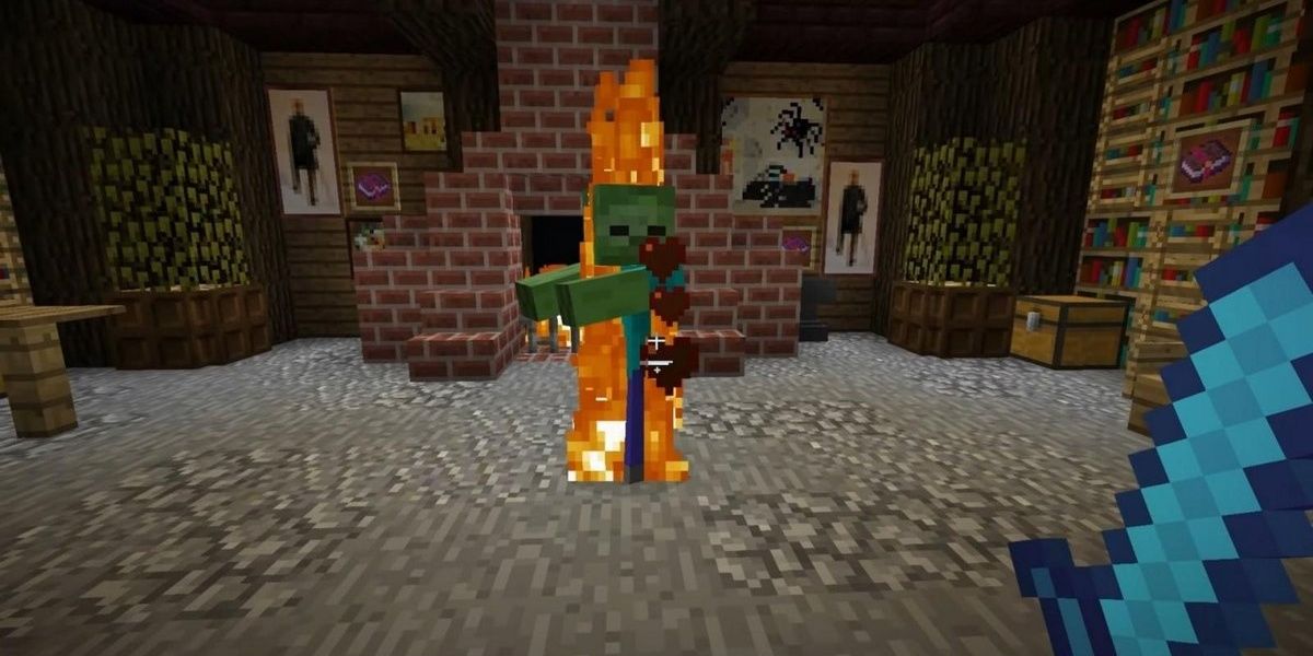 Fire Aspect Sword In Minecraft