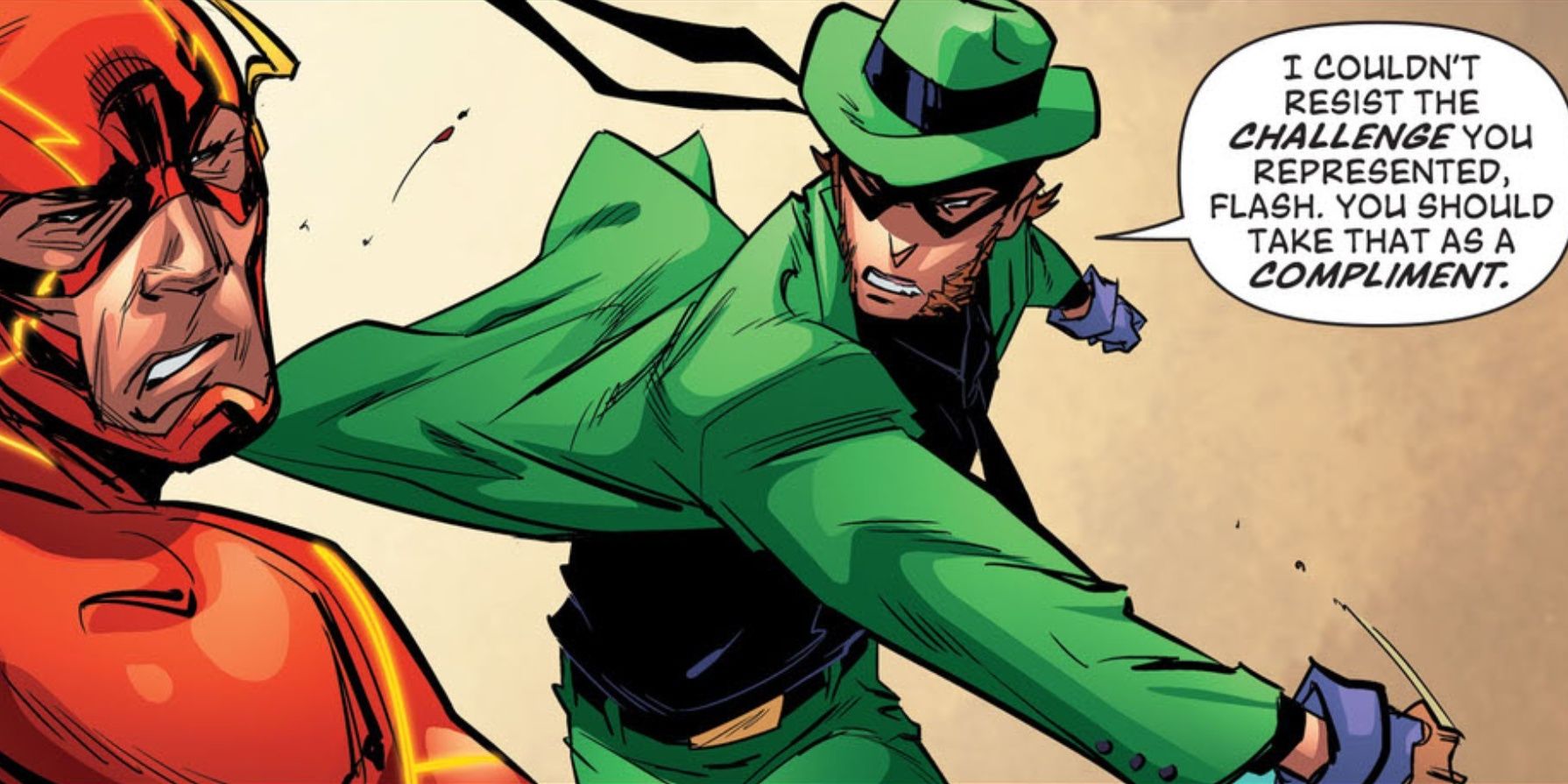 The Riddler and the Flash in DC Comics