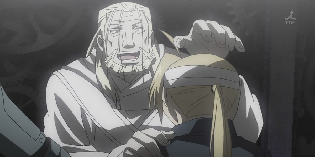 Father and Ed from Fullmetal Alchemist.
