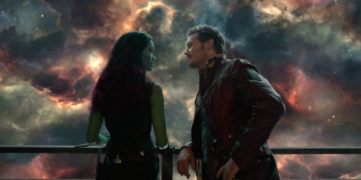 Gamora and Peter Quill from Guardians of the Galaxy
