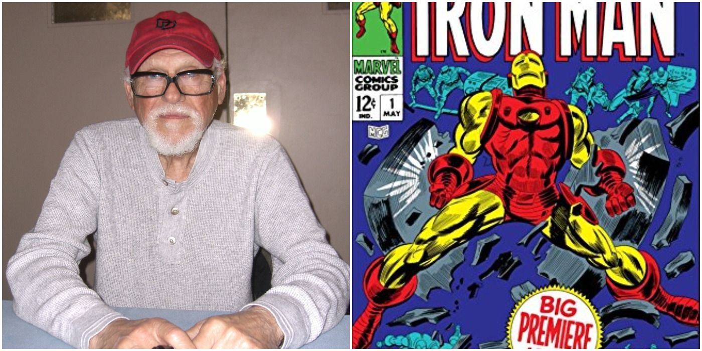 Gene Colan and Iron Man side by side - comic artist