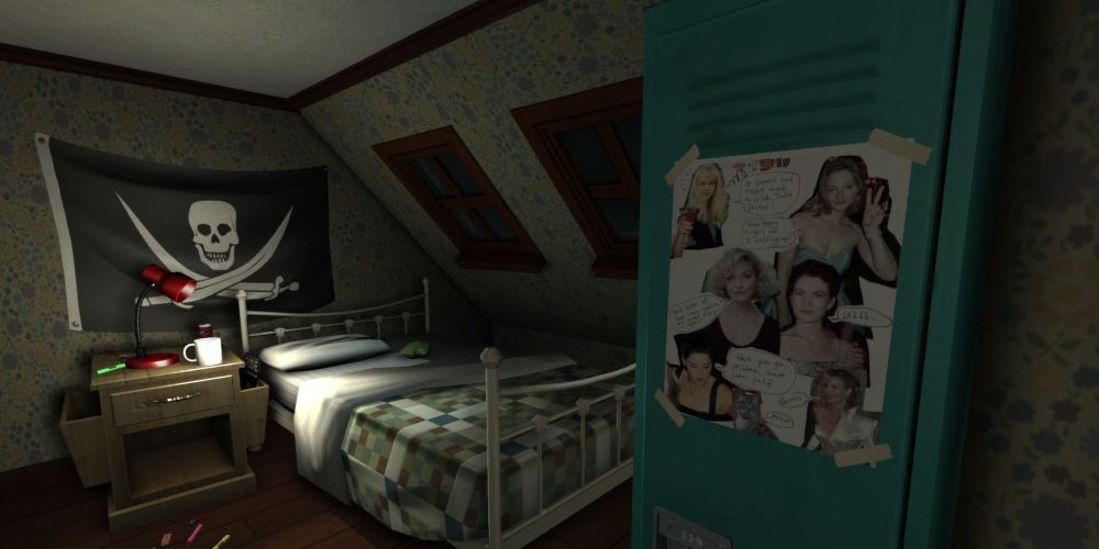 Quarto de Samantha no jogo Gone Home.