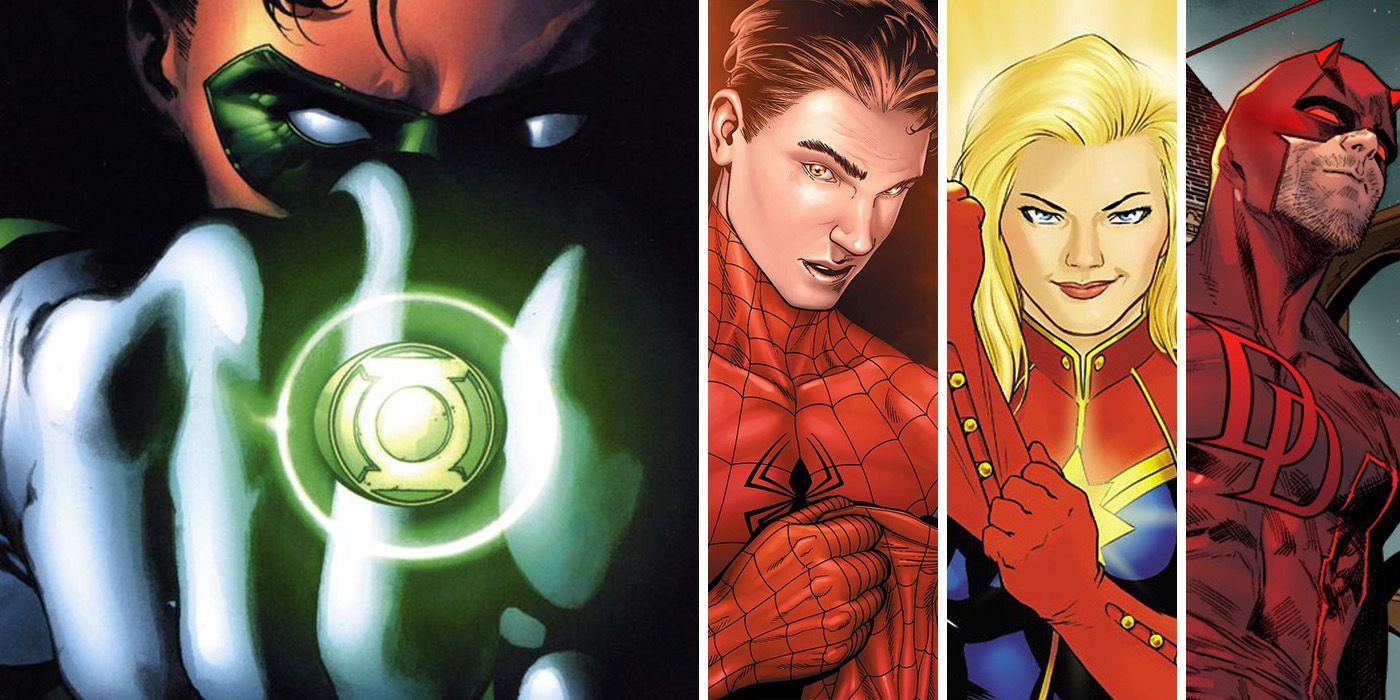 Spider-Man, Captain Marvel, and Daredevil worthy of a Green Lantern ring