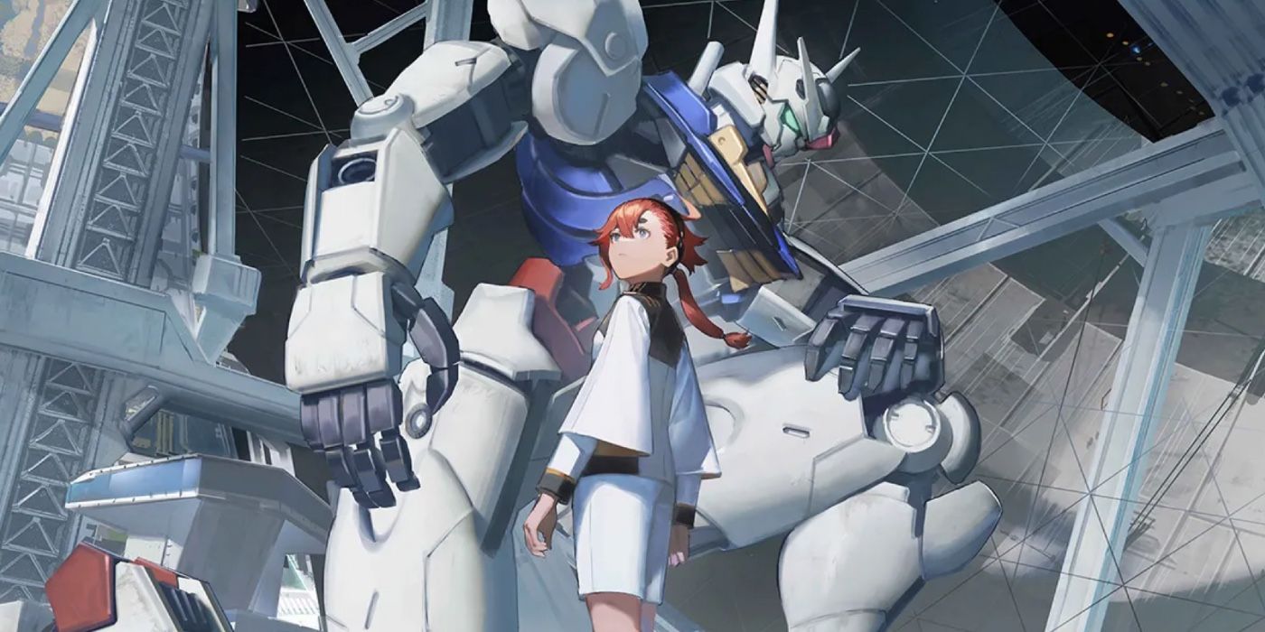 Suletta and the Gundam Aerial from Mobile Suit Gundam: The Witch from Mercury