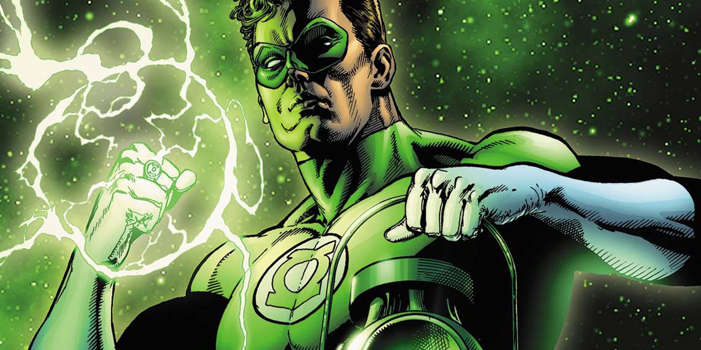 Hal Jordan recharges his Green Lantern ring in DC Comics.