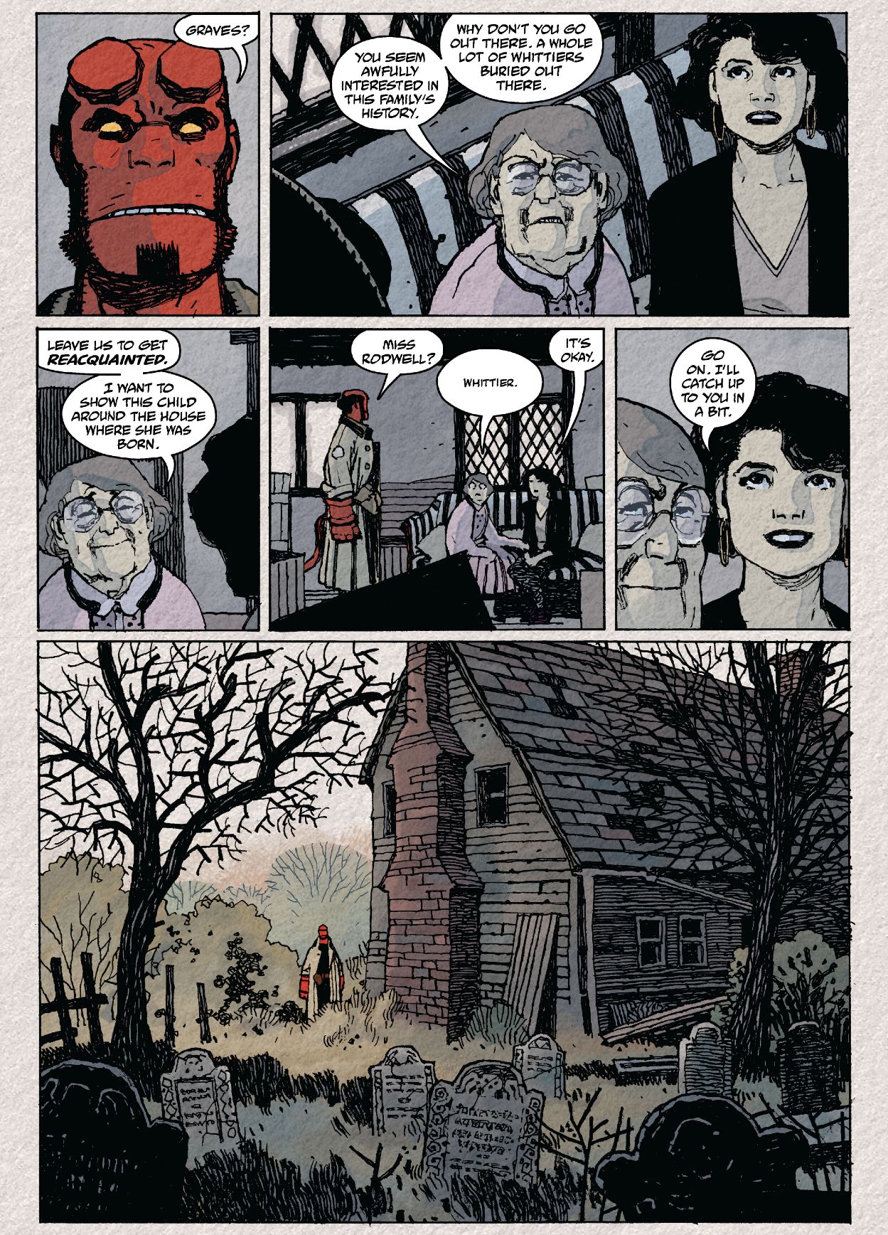 The Whittier House in Hellboy and the B.P.R.D. Old Man Whittier 