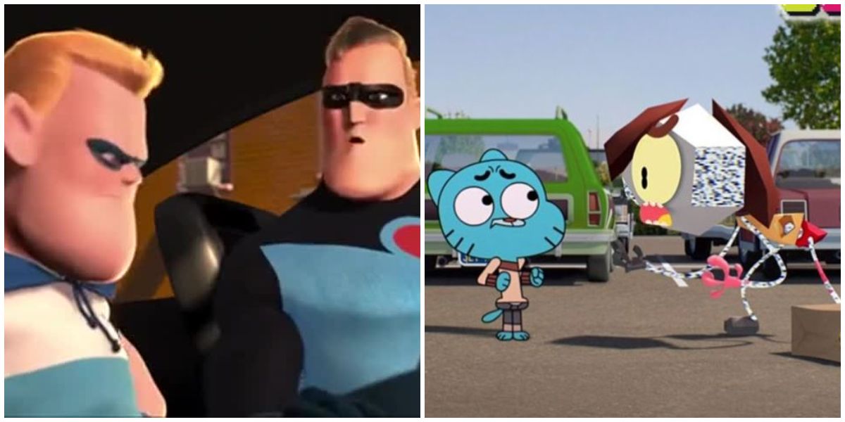 Article: Heroes Creating Their Own Villains CBR List. Image: The Incredibles and Amazing World Of Gumball screen shots