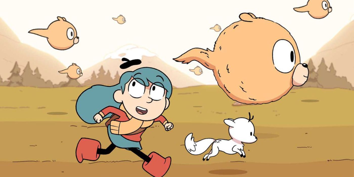 Hilda's runs alongside her deerfox, Twig, in the Netflix series named after her.