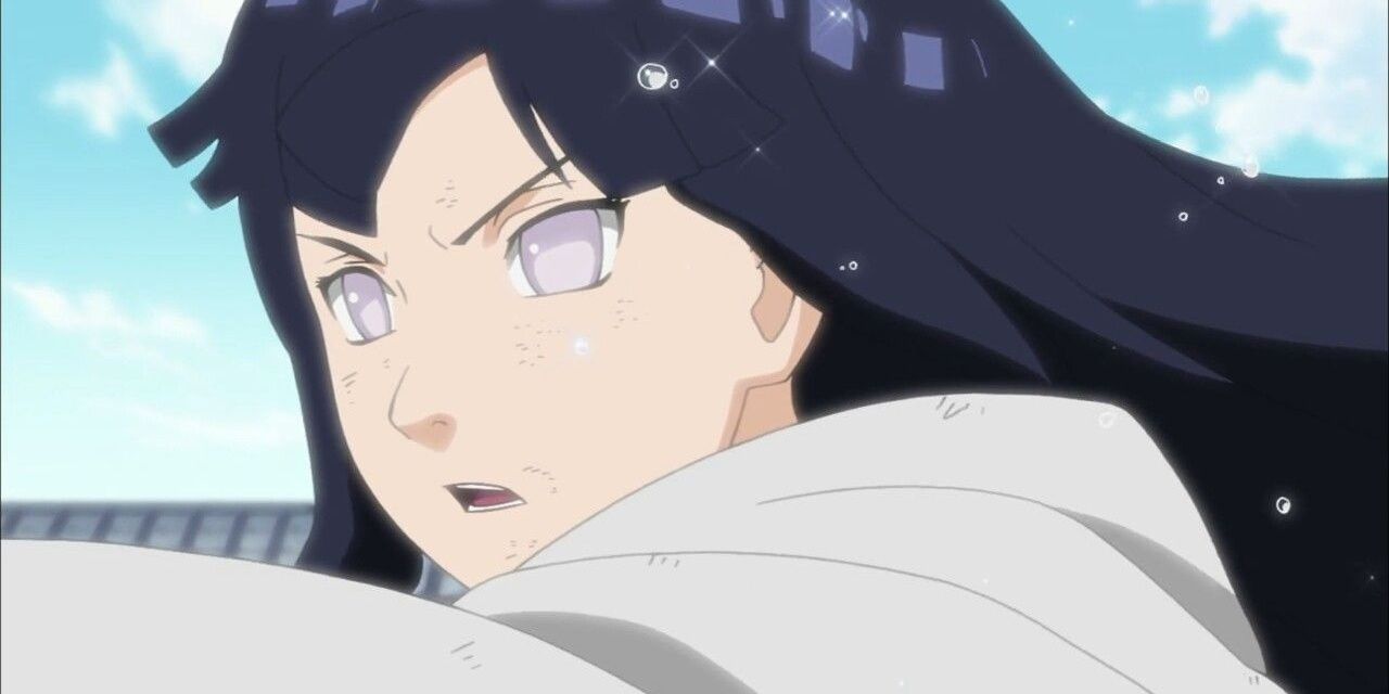 Hinata Hyuga from Naruto Shippuden using jutsu.