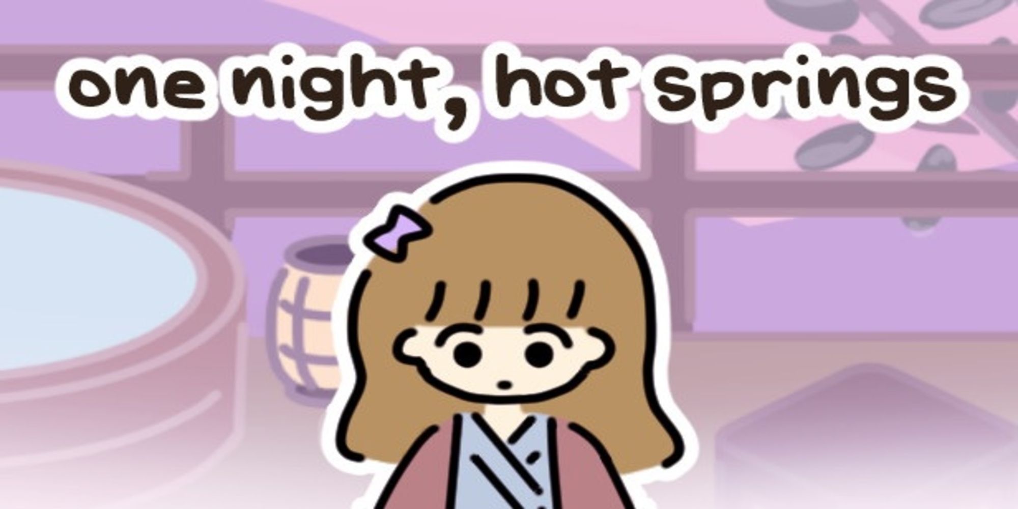 A promotional image for the game one night, hot springs
