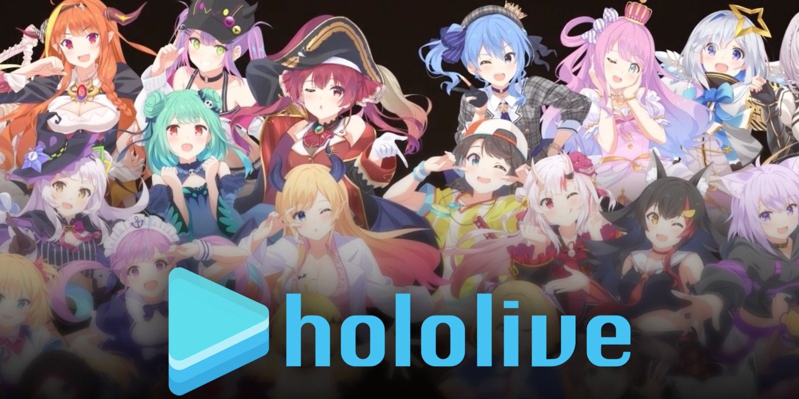 The digital avatars of several VTubers from hololive productions. 