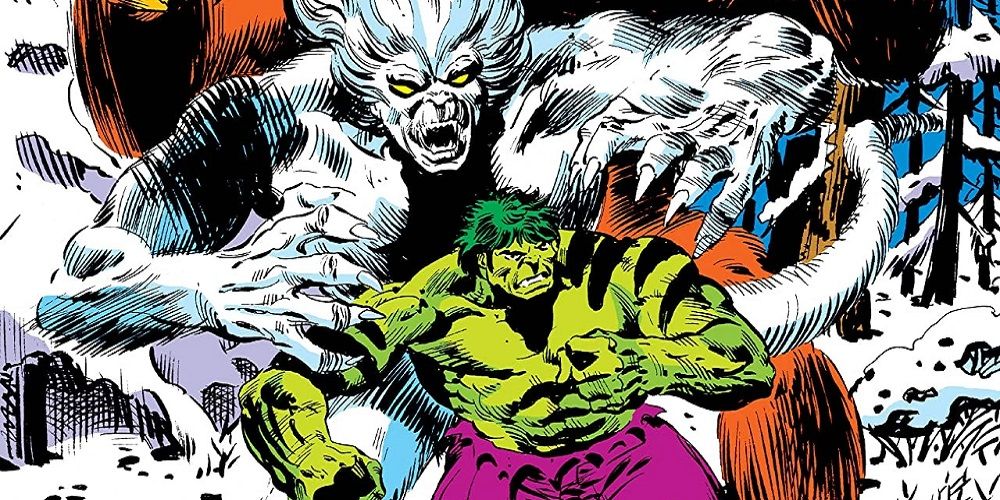 Hulk 272 cover art featuring a Wendigo from Marvel Comics